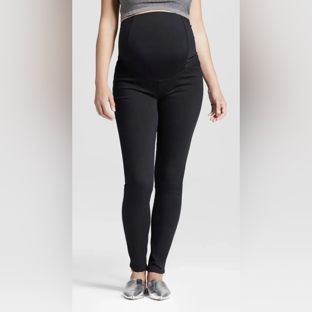 Ingrid & Isabel Over Belly Skinny Maternity Jeans - Black Size 8 35x29